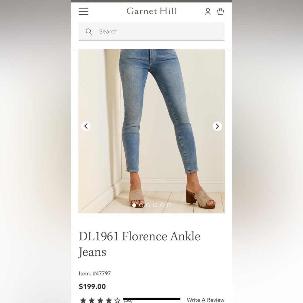 DL1961 Florence ankle jeans . Preowned but no‎ flaws. Just worn. Retail 199